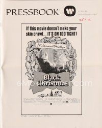 3a941 SILENT NIGHT EVIL NIGHT pressbook '75 Black Christmas will surely make your skin crawl!
