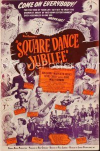 3a952 SQUARE DANCE JUBILEE pressbook '49 all-star country music, come on everybody!