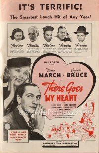 3a966 THERE GOES MY HEART pressbook R46 Fredric March makes Virginia Bruce to run from $1 million!