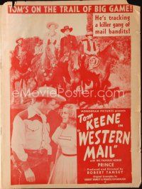 3a988 WESTERN MAIL pressbook '42 Tom Keene is tracking a killer gang of mail bandits!
