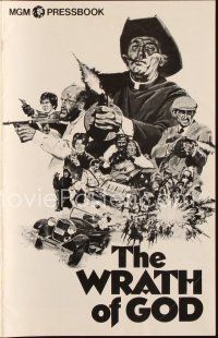3a997 WRATH OF GOD pressbook '72 priest Robert Mitchum is not exactly what the Lord had in mind!