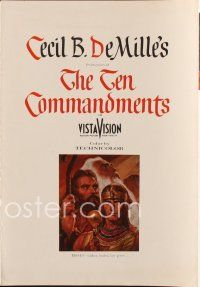 3a643 TEN COMMANDMENTS promo brochure '56 DeMille classic starring Charlton Heston & Yul Brynner!