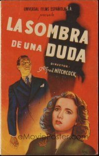 3a372 SHADOW OF A DOUBT Spanish herald '45 Alfred Hitchcock,Teresa Wright, Joseph Cotten!