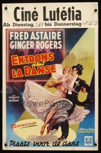 2y009 BARKLEYS OF BROADWAY Belgian '49 art of Fred Astaire & Ginger Rogers dancing in New York!