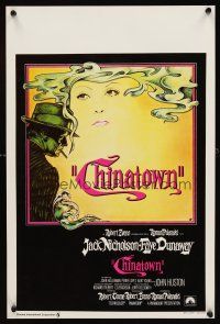 2y026 CHINATOWN Belgian '74 Polanski, art of Jack Nicholson & Faye Dunaway by Pearsall!