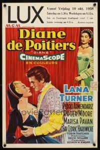 2y039 DIANE Belgian '56 sexy Lana Turner dares the devil, great close up romantic artwork!