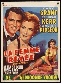 2y042 DREAM WIFE Belgian '54 Cary Grant, sexy Deborah Kerr & Betta St. John, different art!