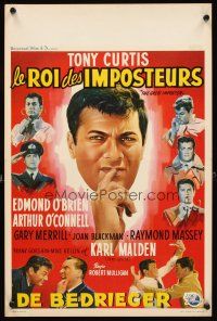 2y059 GREAT IMPOSTOR Belgian '61 Tony Curtis as Waldo DeMara, who faked being a doctor & more!