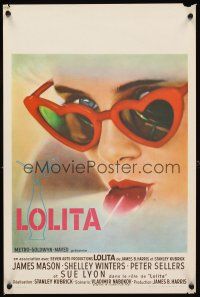 2y001 LOLITA Belgian '62 Stanley Kubrick, sexy Sue Lyon with heart sunglasses & lollipop!