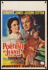 2y107 PORTRAIT OF JENNIE Belgian '50s Joseph Cotten & beautiful Jennifer Jones, different!