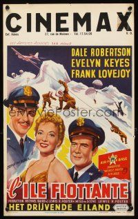 2y150 TOP OF THE WORLD Belgian '55 Dale Robertson & Evelyn Keyes trapped on island of ice!