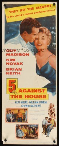 2y259 5 AGAINST THE HOUSE insert '55 great art of super sexy Kim Novak gambling in Reno Nevada!