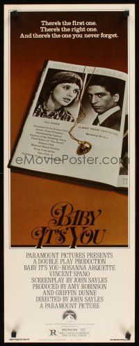 2y282 BABY IT'S YOU insert '83 John Sayles, Rosanna Arquette & Vincent Spano!