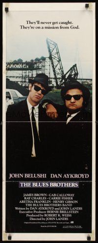 2y311 BLUES BROTHERS int'l insert '80 John Belushi & Dan Aykroyd are on a mission from God!