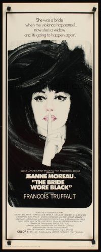 2y316 BRIDE WORE BLACK insert '68 Francois Truffaut's La Mariee Etait en Noir, Jeanne Moreau!
