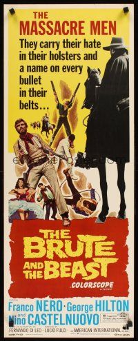 2y317 BRUTE & THE BEAST insert '69 Lucio Fulci, Franco Nero, spaghetti western!