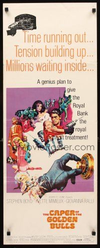 2y325 CAPER OF THE GOLDEN BULLS insert '67 Boyd & Yvette Mimieux give Royal Bank royal treatment!