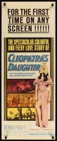 2y344 CLEOPATRA'S DAUGHTER insert '63 Il Sepolcro dei re, great art of sexy Debra Paget!