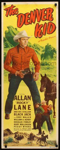 2y368 DENVER KID insert '48 Allan Rocky Lane, Eddy Waller, western action!