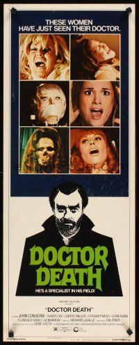 2y375 DOCTOR DEATH insert '73 John Considine, Barry Coe, Cheryl Miller, sexy horror!