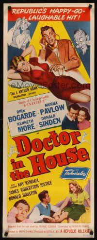 2y376 DOCTOR IN THE HOUSE insert '55 great art of Dr. Dirk Bogarde examining super sexy babe!
