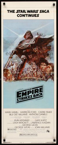 2y383 EMPIRE STRIKES BACK style B insert '80 George Lucas sci-fi classic, art by Tom Jung!