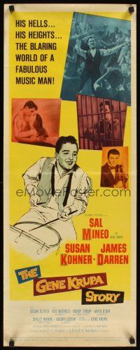 2y405 GENE KRUPA STORY insert '60 Sal Mineo is Gene Krupa, the savage tempo of the Jazz Era!