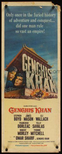 2y406 GENGHIS KHAN insert '65 Omar Sharif as the Mongolian Prince of Conquerors, Stephen Boyd!