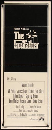 2y414 GODFATHER int'l insert '72 Marlon Brando & Al Pacino in Francis Ford Coppola crime classic!