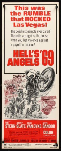 2y441 HELL'S ANGELS '69 insert '69 art of biker gang in the rumble that rocked Las Vegas!