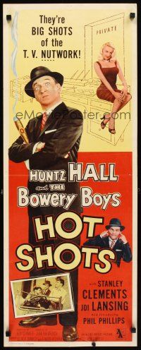 2y455 HOT SHOTS insert '56 Huntz Hall & The Bowery Boys are the big shots of the TV nutwork!