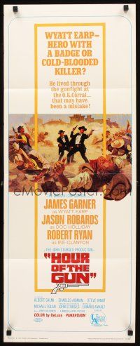 2y456 HOUR OF THE GUN insert '67 James Garner as Wyatt Earp, John Sturges, hero or killer?
