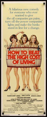 2y458 HOW TO BEAT THE HIGH COST OF LIVING insert '80 Susan Saint James, Curtin, Jessica Lange!