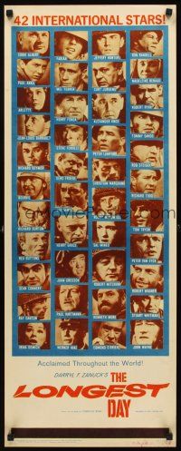 2y500 LONGEST DAY insert '62 Zanuck's World War II D-Day movie with 42 international stars!