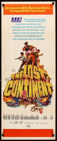 2y504 LOST CONTINENT insert '68 all its monstrous horror, a living hell that time forgot!