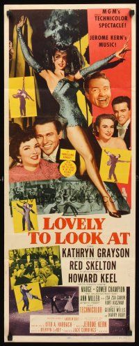 2y507 LOVELY TO LOOK AT insert '52 sexy full-length Ann Miller, wacky Red Skelton, Keel!