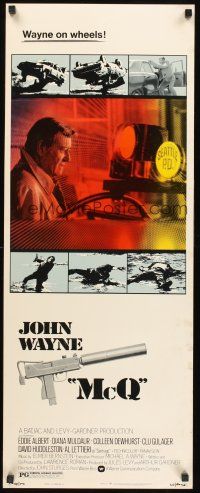 2y525 McQ insert '74 John Sturges, John Wayne is a busted cop with an unlicensed gun!
