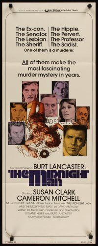 2y533 MIDNIGHT MAN insert '74 Burt Lancaster, Susan Clark, Cameron Mitchell