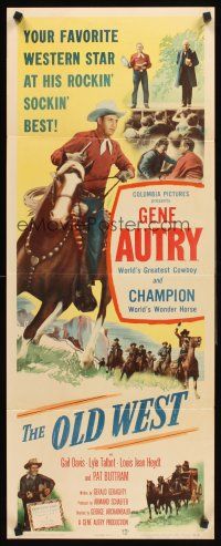 2y552 OLD WEST insert '52 Gene Autry rides Champion, busts broncs & knocks out bullies!