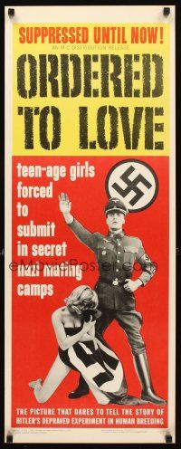 2y558 ORDERED TO LOVE insert '63 WWII, teenage girls forced to submit in secret Nazi mating camps!