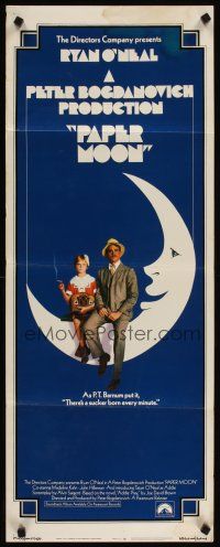 2y560 PAPER MOON insert '73 great image of smoking Tatum O'Neal with dad Ryan O'Neal!