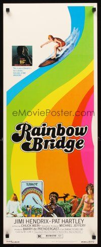 2y576 RAINBOW BRIDGE insert '72 Jimi Hendrix, wild psychedelic surfing & tarot card image!