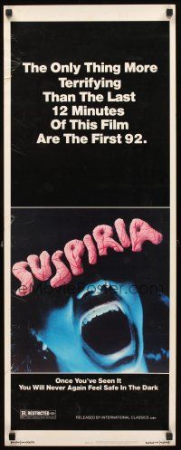 2y632 SUSPIRIA insert '77 classic Dario Argento horror, cool close up screaming mouth image!