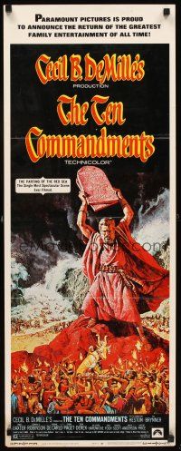 2y647 TEN COMMANDMENTS insert R72 art of Charlton Heston with tablets, Cecil B. DeMille!