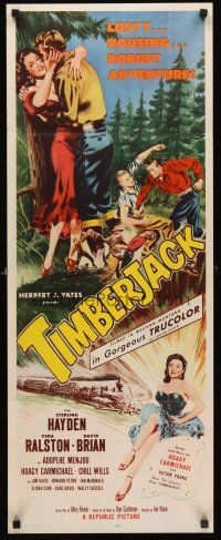 2y661 TIMBERJACK insert '55 Sterling Hayden, Vera Ralston, untamed, wild & primitive!