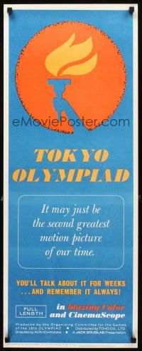 2y662 TOKYO OLYMPIAD insert '65 Kon Ichikawa's movie of the 1964 Summer Olympics in Japan!