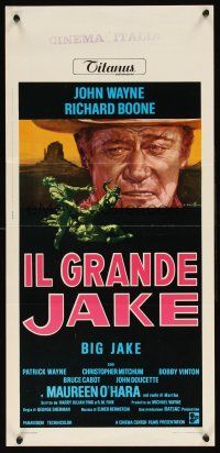2y168 BIG JAKE Italian locandina '71 Richard Boone wanted gold, John Wayne gave him lead instead!