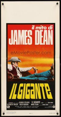 2y193 GIANT Italian locandina R83 best image of James Dean reclined in car, Stevens directed