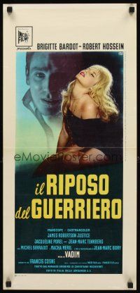 2y209 LOVE ON A PILLOW Italian locandina '64 art of sexy Brigitte Bardot by Franco Fiorenzi!