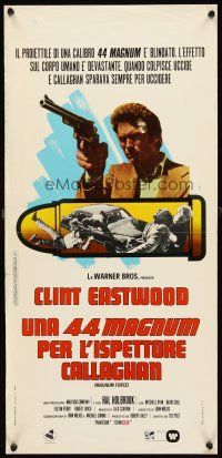 2y212 MAGNUM FORCE Italian locandina '73 different art of Eastwood as Dirty Harry by Ferrini!